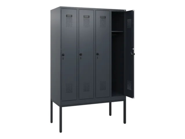 schoollocker,HxBxD 1950x1200x500mm,4vak,vak B 300mm,draaigrendel