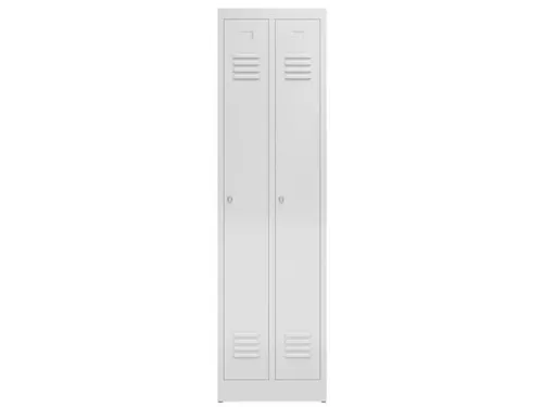 garderobekast,HxBxD 1800x500x500mm,2vak,klink,sokkel,romp RAL7035