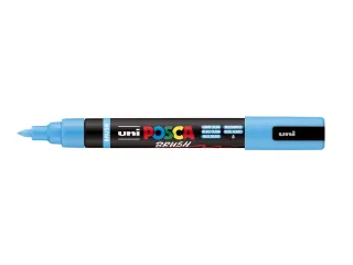 Paintmarker Uni POSCA PC-5BR brushpunt M lichtblauw - 2