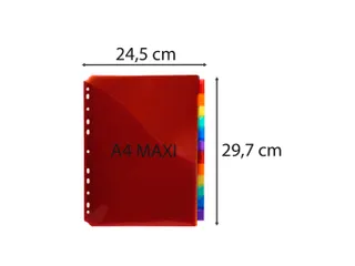 Tabbladen PP A4+ L-m ap + etiket 12 tabs - 10