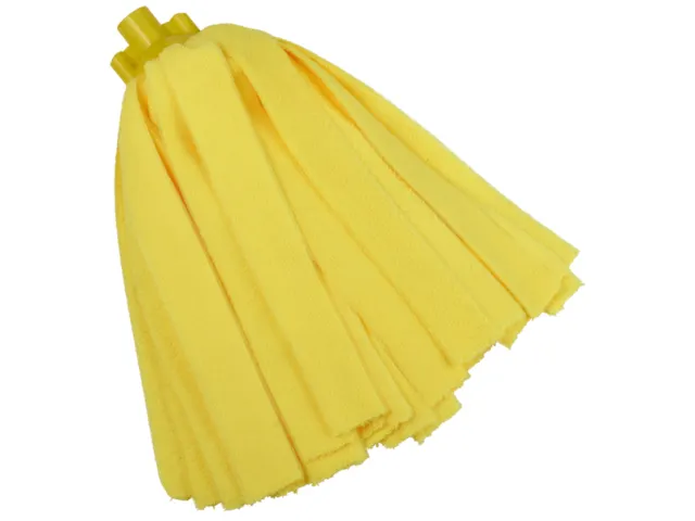 Vikan Microfibre draadmop microvezel stroken schroefdraad Geel
