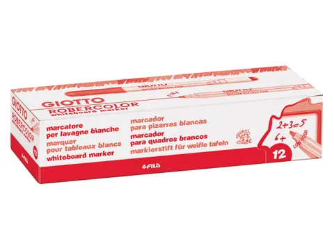 Robercolor whiteboardmarker fijn ronde punt rood