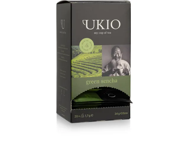 Thé vert Ukio Sencha sachet pyramide individuel 20 pièces