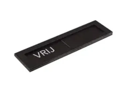 OUTLET Premium Schuifbord Zwart Wit Vrij Bezet 150x40mm