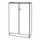 kantoorkast,HxBxD 1270x800x420mm,2xhouten vloer,3ordnerhoogte,romp wit