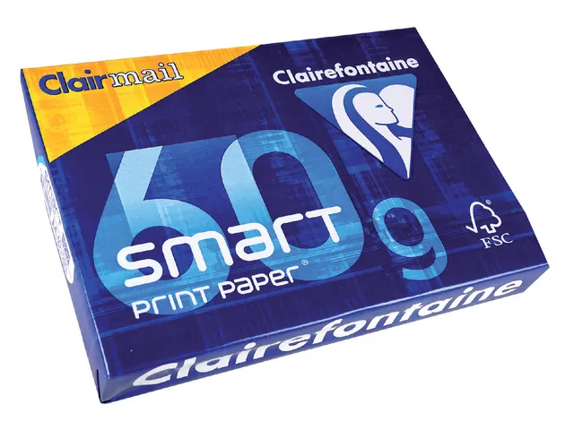 Kopieerpapier Clairefontaine Clairmail A4 60 Gram Wit