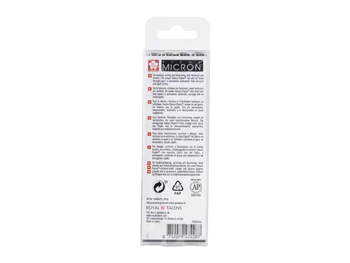 Fineliner Sakura Pigma Micron lichtgrijs set 4 maten