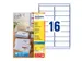 Etiket Avery J8162-100 99.1x33.9mm Inkjet Wit 1600 stuks
