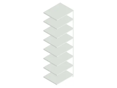 dossierstelling,aanbouwveld,HxBxD 2550x750x600mm,vaklast 90kg