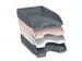 Brievenbak CEP Mineral A4 plastic set à 4 stuks assorti
