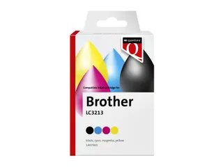 Inktcartridge Quantore alternatief tbv Brother LC3213 zwart + 3 kleure - 1