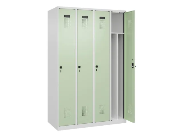 locker voor scheiding van kleding,HxBxD 1850x1200x500mm,4vak