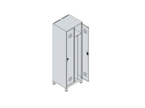 locker voor scheiding van kleding,HxBxD 1950x600x500mm,2vak