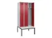 locker met bank,voor scheiding van kleding,HxBxD 2120x900x815mm,3vak