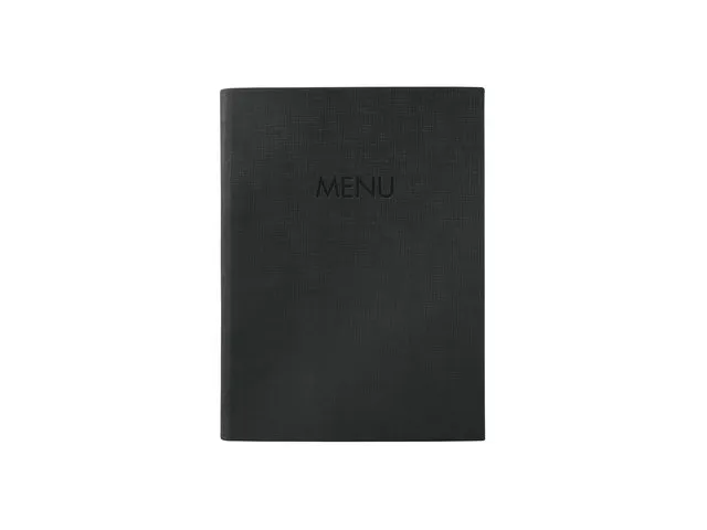 Menukaart map Sigel A5 zwart voor 8 blad