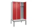 locker met bank,voor scheiding van kleding,HxBxD 2120x1200x815mm,3vak