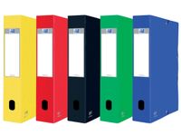 Elba elastobox Oxford Eurofolio A4 60mm assorti kleuren karton