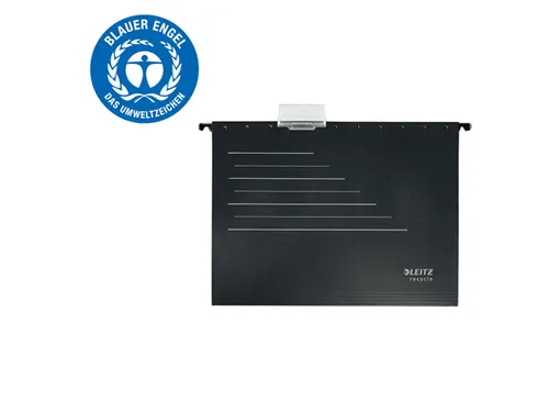 Hangmap Leitz Alpha Recycle A4 verticaal V-bodem zwart