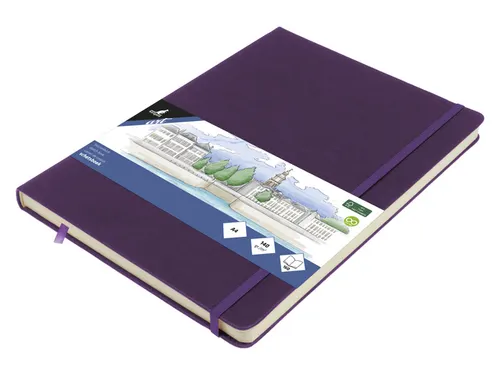 Schetsboek Kangaro A4 purple heart PU HC 80 vel 140gr roomwit met elas