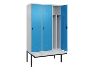 locker voor scheiding van kleding,HxBxD 2120x1200x815mm,3vak - 2