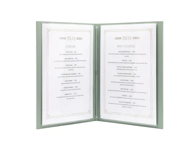 Porte-menu Securit Signature A4 vert