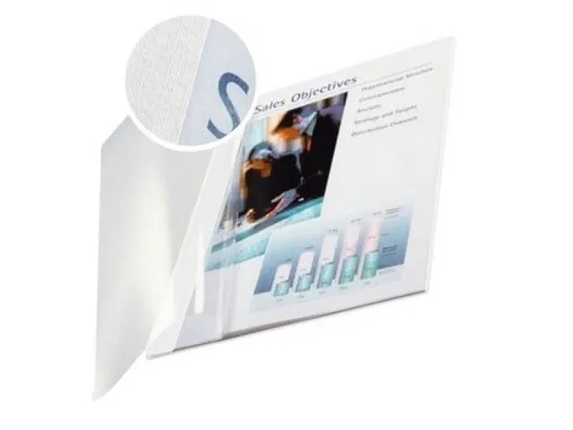 Chemises Leitz impressBIND pour reliures Souples 10,5mm A4 Blanc 10pcs