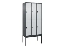 dubbeldekse locker,HxBxD 2120x900x500mm,3x2vak.,vak B 300mm