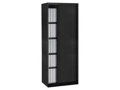 jaloeziedeurkast,HxBxD 1980x800x430mm,5 OH,romp zwart,front zwart