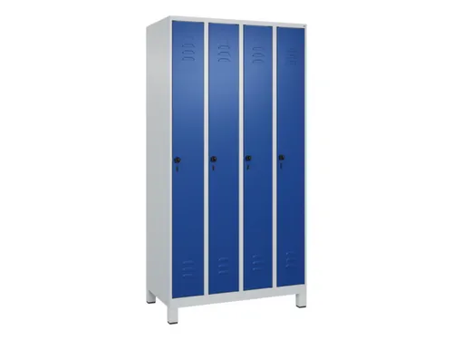locker,HxBxD 1950x1000x500mm,4vak,vak B 250mm,draaigrendel,voeten