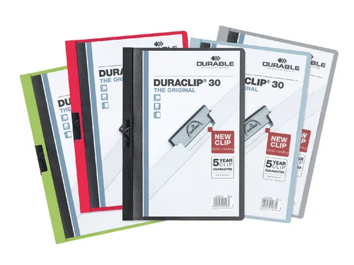 Klemmap Durable Duraclip A4 3mm 30 vellen assorti