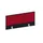 baliepaneel,v. bureau,aanbouw achter,B 1000mm,CC-zwart,BN4011-rood