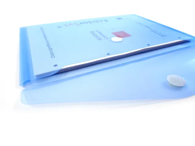 enveloptas blauw A4 liggend met klittenbandsluiting