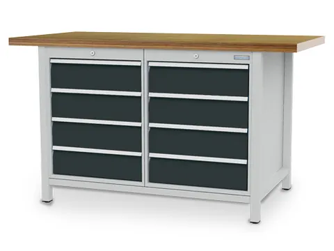 werkbank met opbergruimte,HxBxD 859x1500x750mm,multiplexblad