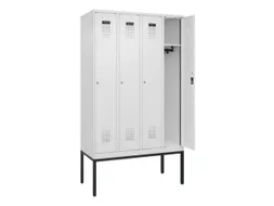 locker,HxBxD 2120x1200x500mm,4vak,vak B 300mm,cil.-slot,voetonderstel