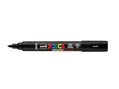 Paintmarker Uni POSCA PC-5BR brushpunt M zwart