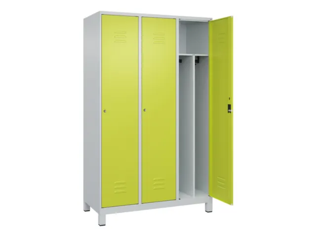 locker voor scheiding van kleding,HxBxD 1950x1200x500mm,3vak
