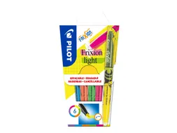 Markeerstift Pilot Frixion Light Medium punt Set van 6 kleuren