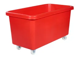 Verrijdbare Rechthoekige Bak 450 Liter Hxbxd 737x1308x699mm Pe Rood