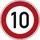 verkeersbord,maximumsnelheid 10km/h,conform StVO,aluminium