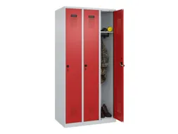 locker,HxBxD 1850x900x500mm,3vak,vak B 300mm,draaigrendel