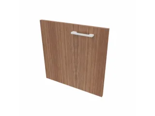 Vleugeldeur V. Scheidingswand Aanslag Links 450x430mm 1OH noten - 2
