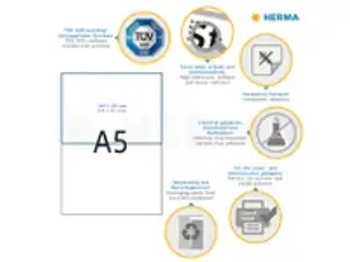 OUTLET HERMA 8691 Premium Adresetiketten A4 148x105mm (A5) Wit 800 stu - 5