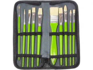 Penselen Kangaro olieverf set van 10stuks in etui - 1