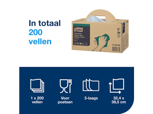 Poetspapier Tork 130083 Advanced 440 Blauw Performance Handy Box