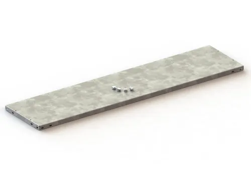 legbord,v. inhaakstelling,BxD 1250x300mm,vakl. 80kg,m. lengtekanaal