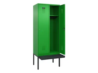 locker met bank,HxBxD 2120x800x815mm,2vak,vak B 400mm,cilinderslot - 1