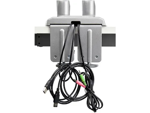Monitor arm voor 2 schermen - bureausteun - met geïntegreerde 2-poort