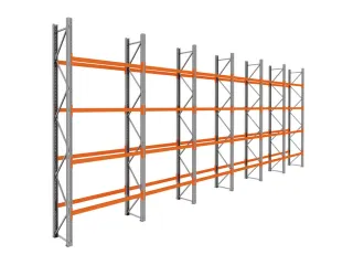 palletstelling,basis+5xaanbouw,HxBxD 4620x11650x750mm,vakl. 3000kg - 1