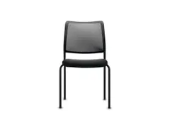 Bezoekersstoel 4Voeten Zwart Armleuningen Zitting Zwart Stof Netrug