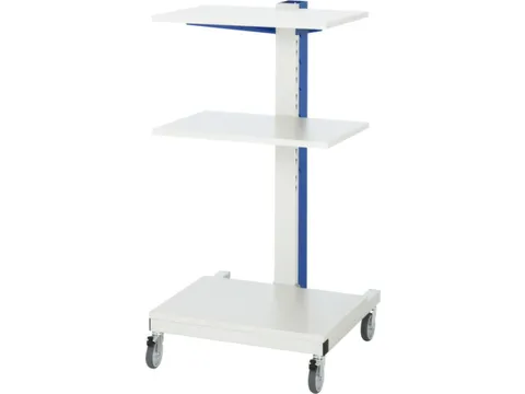 pc-station,HxBxD 1230x650x650mm,3legb.,niveaus lichtgrijs